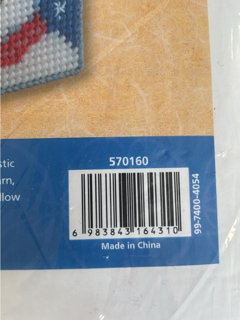 Brand New Herrschners Frosty Snowmen Blue Tissue Box Cover canvas kit #570160 - Picture 3 of 4